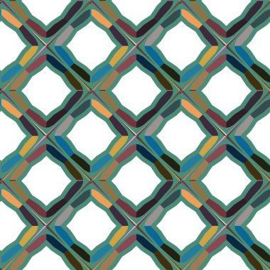 Geometrik şekilli kusursuz desen vektör çizimi