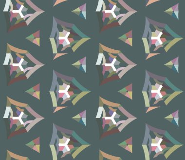 Geometrik şekilli kusursuz desen vektör çizimi