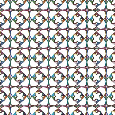 Geometrik şekilli kusursuz desen vektör çizimi