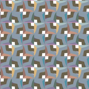 Geometrik şekilli kusursuz desen vektör çizimi