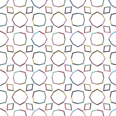 Geometrik şekilli kusursuz desen vektör çizimi