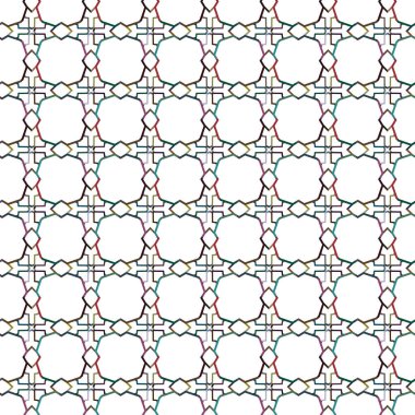 Geometrik şekilli kusursuz desen vektör çizimi