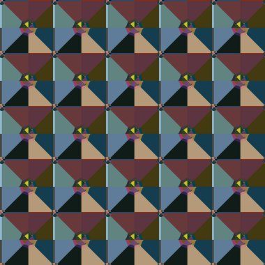 Geometrik şekilli kusursuz desen vektör çizimi