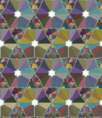 Geometrik şekilli kusursuz desen vektör çizimi