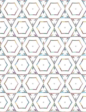 Geometrik şekilli kusursuz desen vektör çizimi