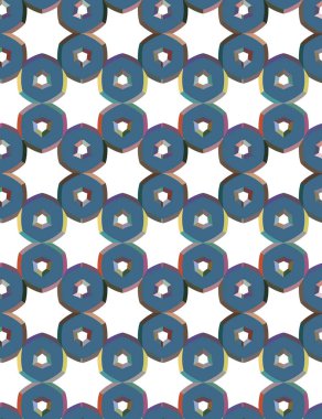 Geometrik şekilli kusursuz desen vektör çizimi