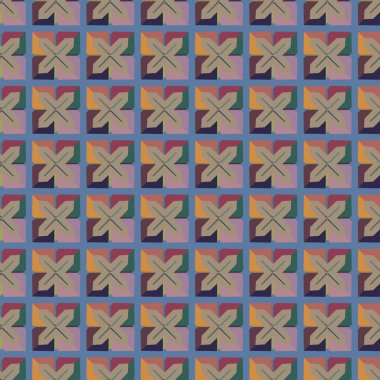 Geometrik şekilli kusursuz desen vektör çizimi