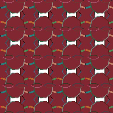 Geometrik şekilli kusursuz desen vektör çizimi