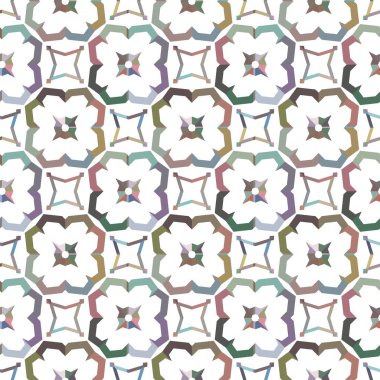 Geometrik şekilli kusursuz desen vektör çizimi