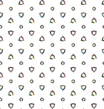 Geometrik şekilli kusursuz desen vektör çizimi