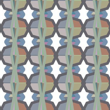 Geometrik şekilli kusursuz desen vektör çizimi