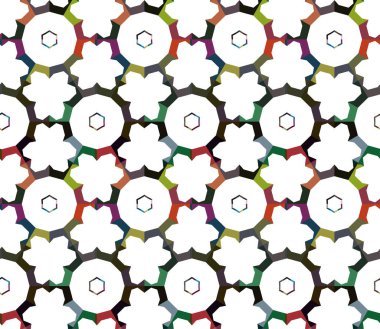 Geometrik şekilli kusursuz desen vektör çizimi
