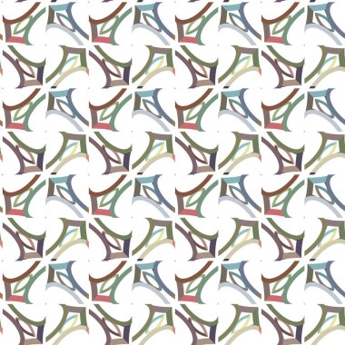 Geometrik şekilli kusursuz desen vektör çizimi