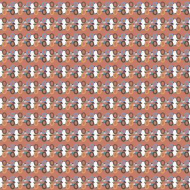 Geometrik şekilli kusursuz desen vektör çizimi