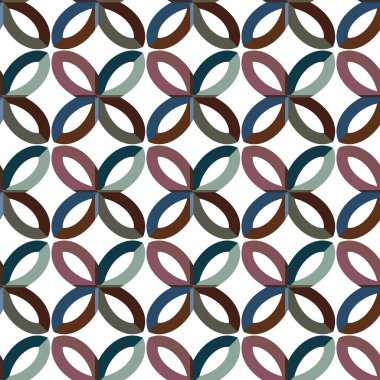 Geometrik şekilli kusursuz desen vektör çizimi