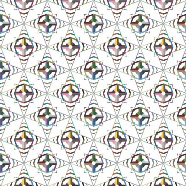 Geometrik şekilli kusursuz desen vektör çizimi