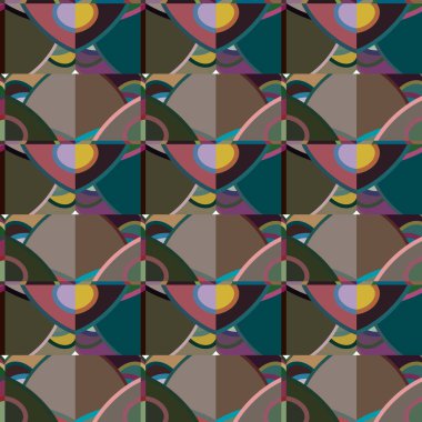 Geometrik şekilli kusursuz desen vektör çizimi