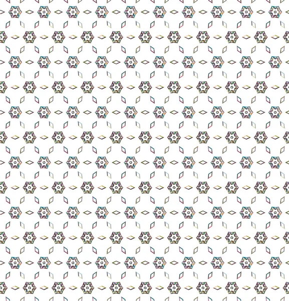 Nahtlose Muster Mit Geometrischen Formen Vektorillustration — Stockvektor