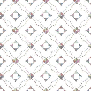 Geometrik şekilli kusursuz desen vektör çizimi