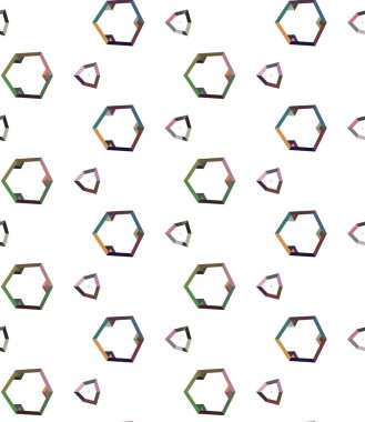 Geometrik şekilli kusursuz desen çizimi