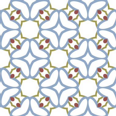 Geometrik şekilli kusursuz desen vektör çizimi