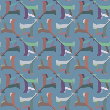 Geometrik şekilli kusursuz desen vektör çizimi