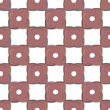 Geometrik şekilli kusursuz desen vektör çizimi