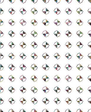 Geometrik şekilli kusursuz desen vektör çizimi