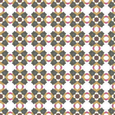 Geometrik şekilli kusursuz desen vektör çizimi