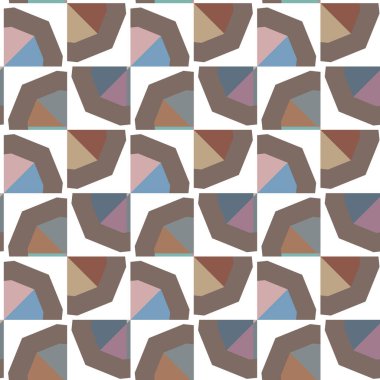Geometrik şekilli kusursuz desen vektör çizimi