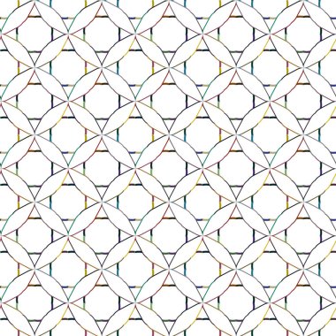 Geometrik şekilli kusursuz desen vektör çizimi