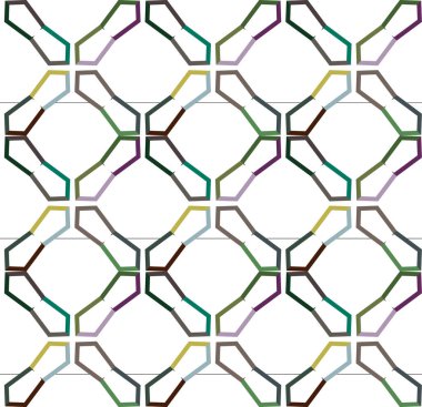 Geometrik şekilli kusursuz desen vektör çizimi