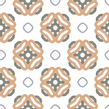 Geometrik şekilli kusursuz desen vektör çizimi