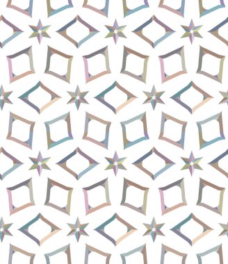 Geometrik şekilli kusursuz desen vektör çizimi