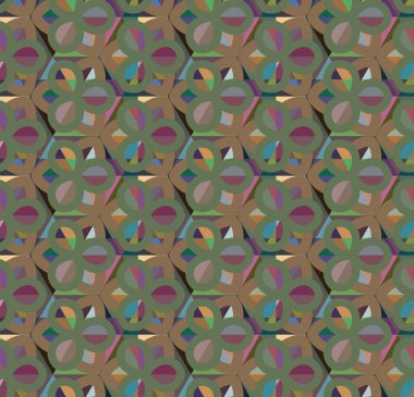 Geometrik şekilli kusursuz desen vektör çizimi