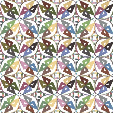 Geometrik şekilli kusursuz desen vektör çizimi