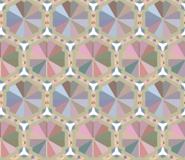 Geometrik şekilli kusursuz desen vektör çizimi