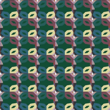 Geometrik şekilli kusursuz desen vektör çizimi