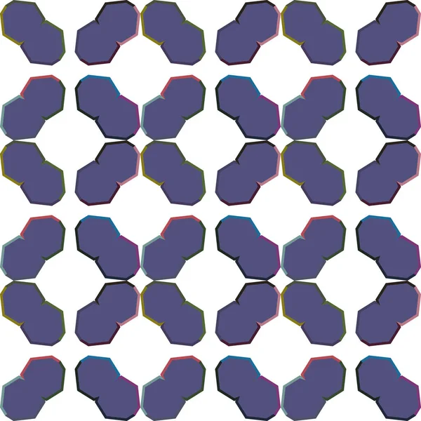 Patrón Sin Costura Con Formas Geométricas Ilustración — Archivo Imágenes Vectoriales
