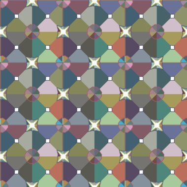 Geometrik şekilli kusursuz desen vektör çizimi