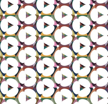 Geometrik şekilli kusursuz desen vektör çizimi