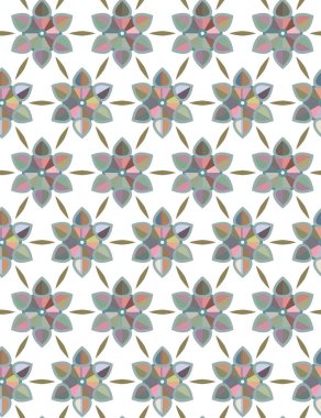 Geometrik şekilli kusursuz desen vektör çizimi