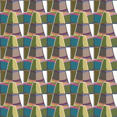 Geometrik şekilli kusursuz desen vektör çizimi