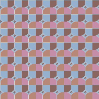 Geometrik şekilli kusursuz desen vektör çizimi