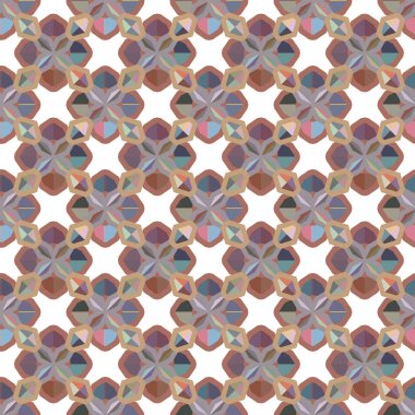 Geometrik şekilli kusursuz desen vektör çizimi