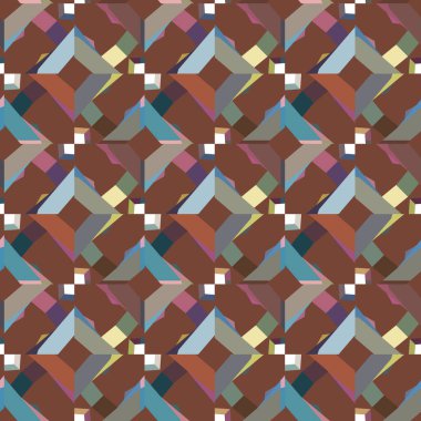 Geometrik şekilli kusursuz desen vektör çizimi