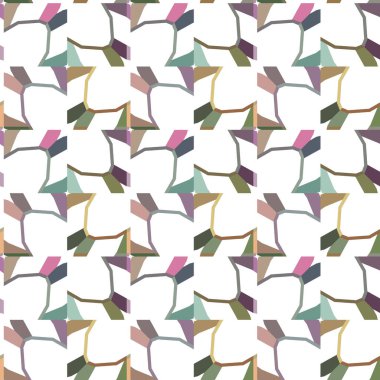 Geometrik şekilli kusursuz desen vektör çizimi