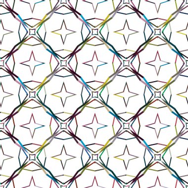 Geometrik şekilli kusursuz desen vektör çizimi
