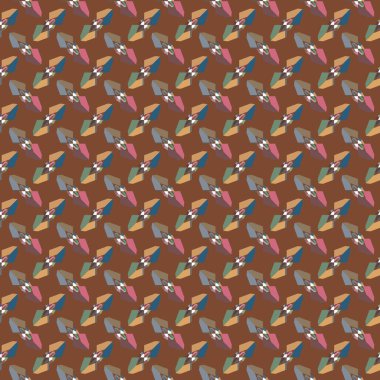 Geometrik şekilli kusursuz desen vektör çizimi