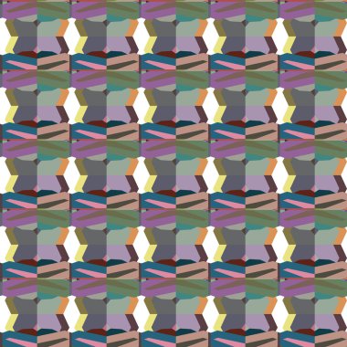 Geometrik şekilli kusursuz desen vektör çizimi